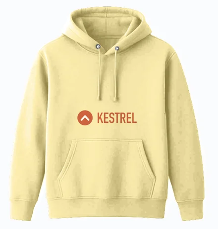 The same hoodie recoloured pale yellow